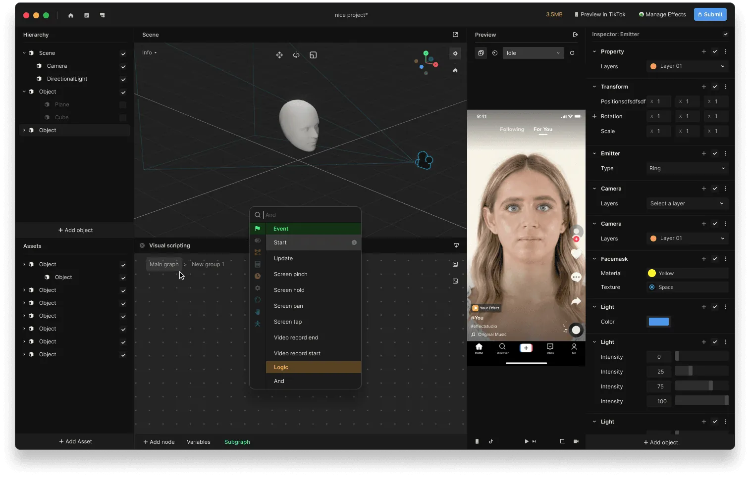 Effect House launch interface