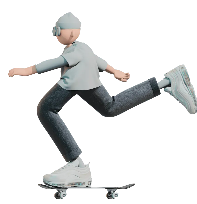 Poparazzi 3D skateboarder